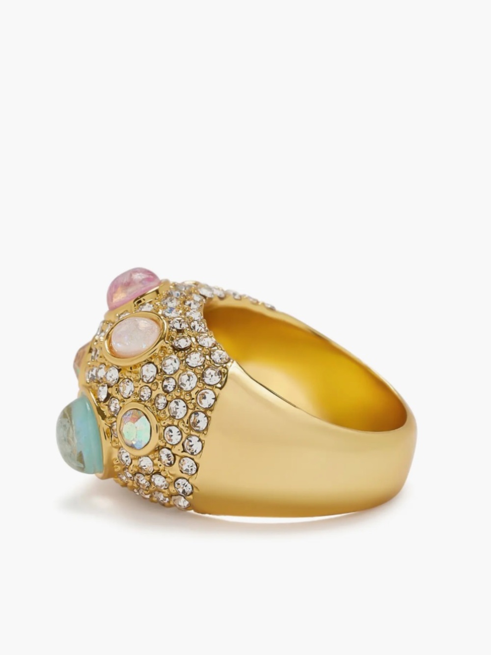 Kurt Geiger London Domed Pave’ Cocktail Ring 7 New - Picture 3 of 6